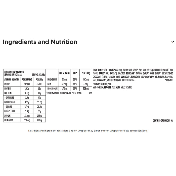 Clif Energy Bar Ingredients Wicked NRG 