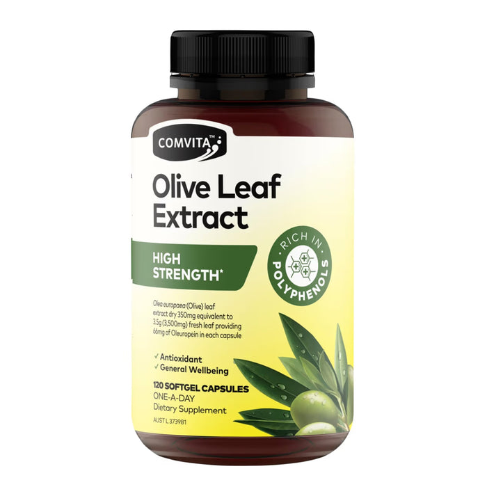 Comvita Olive Leaf Extract High Strength 120 Capsules, Wicked NRG