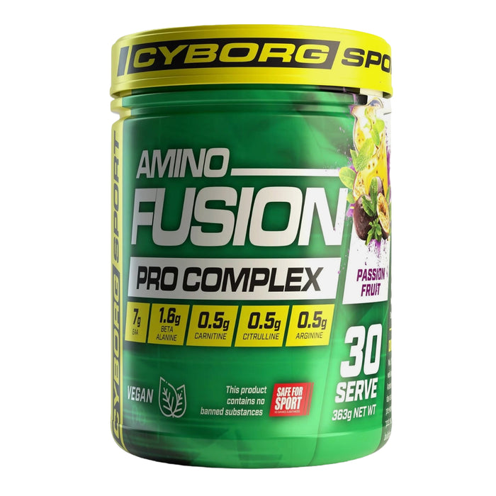 Cyborg Sport Amino Fusion Workout Powder Passionfruit 363g Wicked NRG