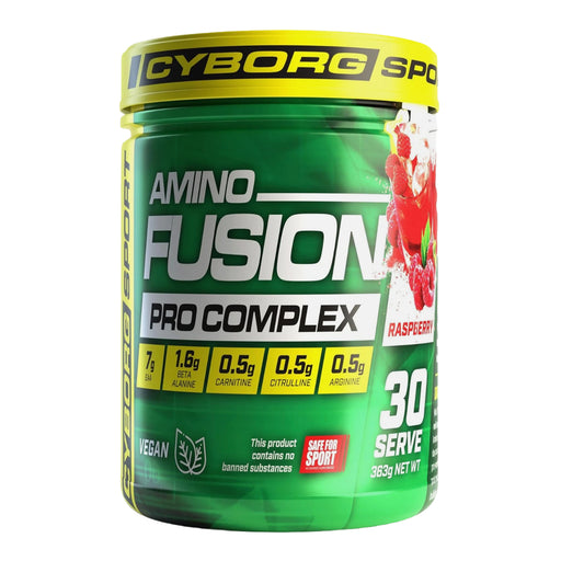 Cyborg Sport Amino Fusion Workout Powder Raspberry 363g Wicked NRG