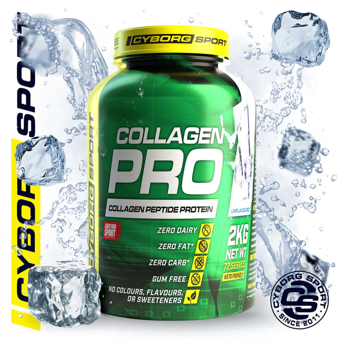 Cyborg Collagen Pro Unflavoured 2kg 72 Serves Wicked NRG