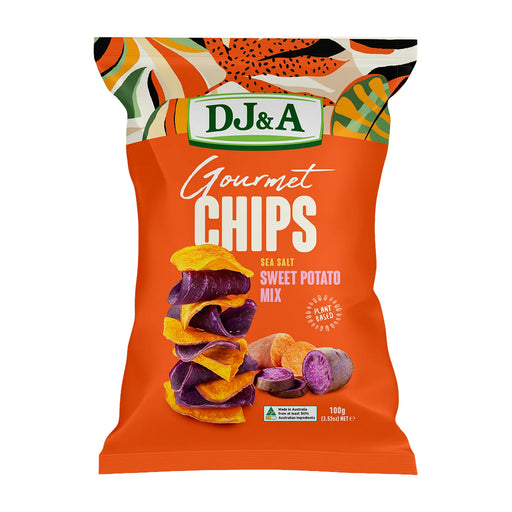 DJ&A Gourmet Chips Sweet Potato Mix Sea Salt 100g Wicked NRG