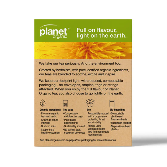 Planet Organic Dandelion Leaf Tea 25 Tea Bags - Certified Organic a Wicked NRG