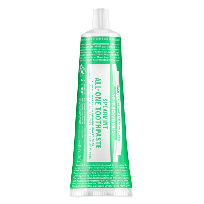 Dr. Bronner's All-One Toothpaste Spearmint 140g Wicked NRG