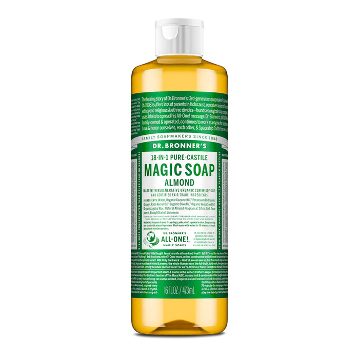 Dr. Bronner's Pure-Castile Magic Soap Liquid Almond 473ml Wicked NRG