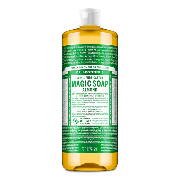 Dr. Bronner's Pure-Castile Magic Soap Liquid Almond 946ml Wicked NRG
