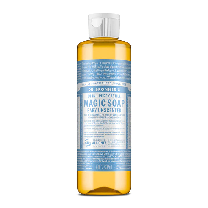 Dr. Bronner's Pure-Castile Magic Soap Liquid Baby Unscented 237ml Wicked NRG
