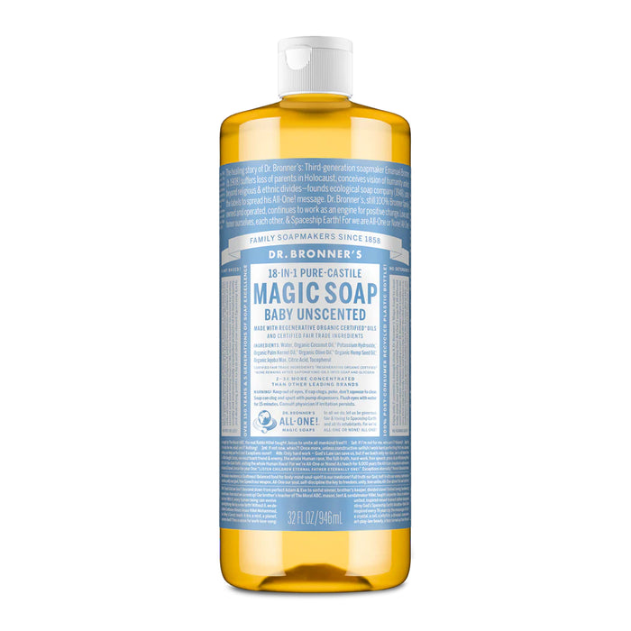 Dr. Bronner's Pure-Castile Magic Soap Liquid Baby Unscented 946ml Wicked NRG