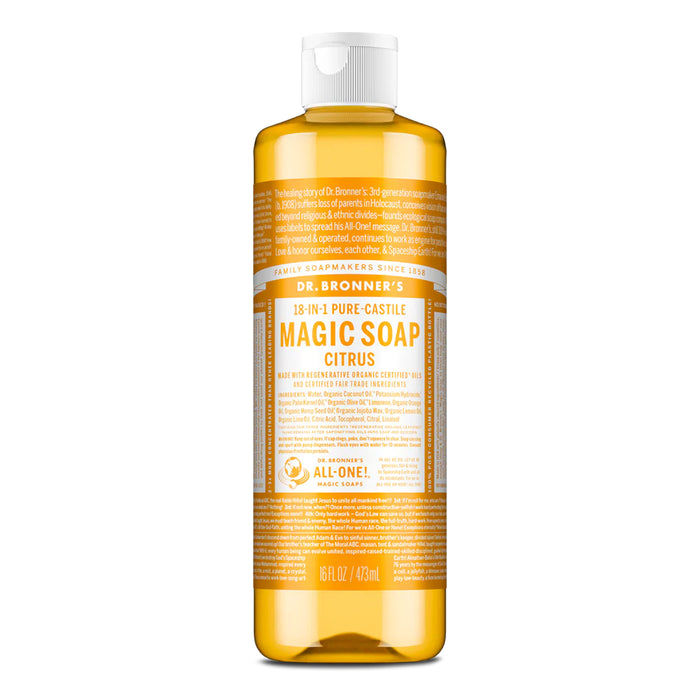 Dr. Bronner's Pure-Castile Magic Soap Liquid Citrus 473ml Wicked NRG