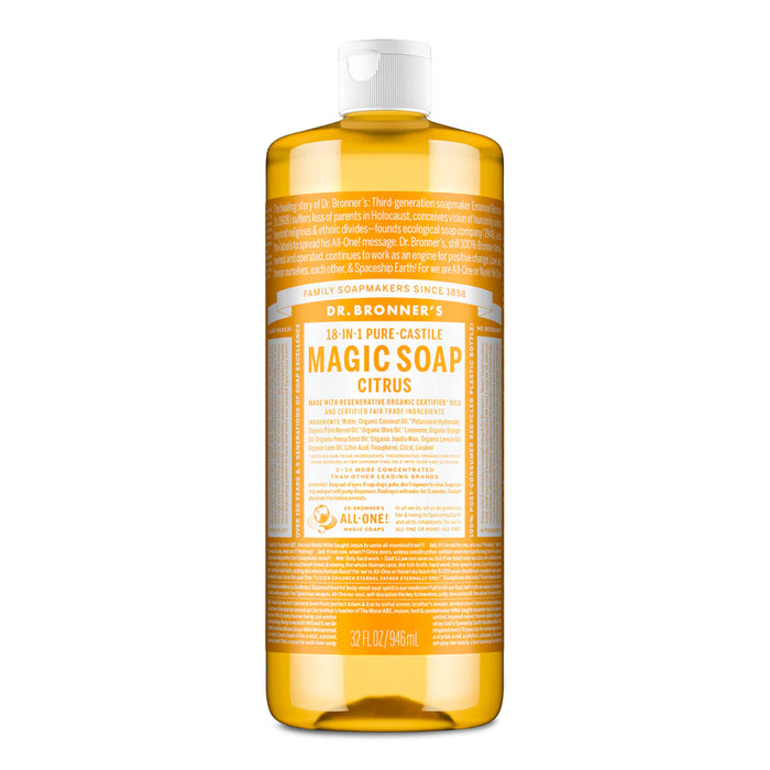 Dr. Bronner's Pure-Castile Magic Soap Liquid Citrus 946ml Wicked NRG