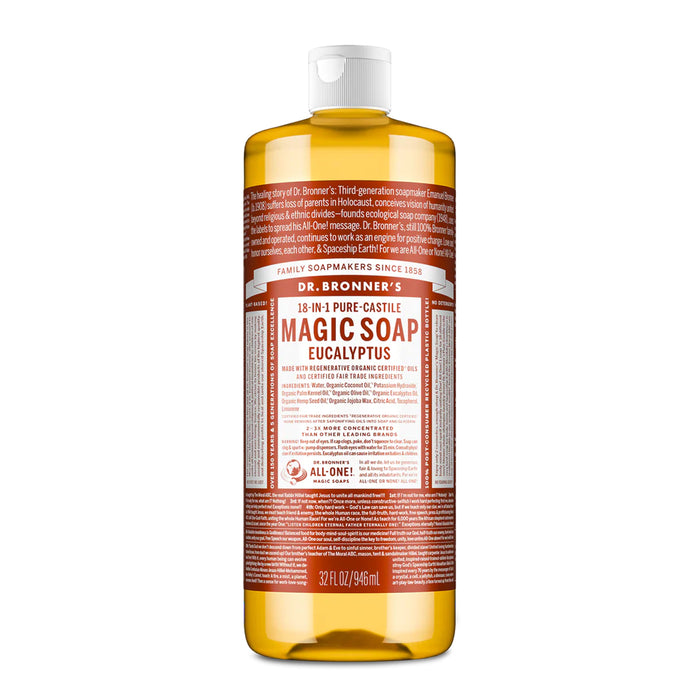 Dr. Bronner's Pure-Castile Magic Soap Liquid Eucalyptus 946ml Wicked NRG