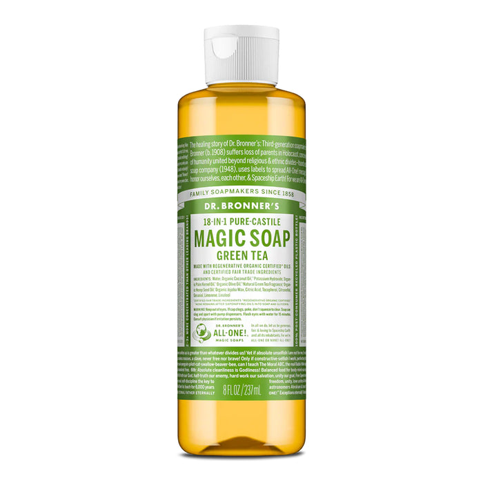 Dr. Bronner's Pure-Castile Magic Soap Liquid Green Tea 237ml Wicked NRG