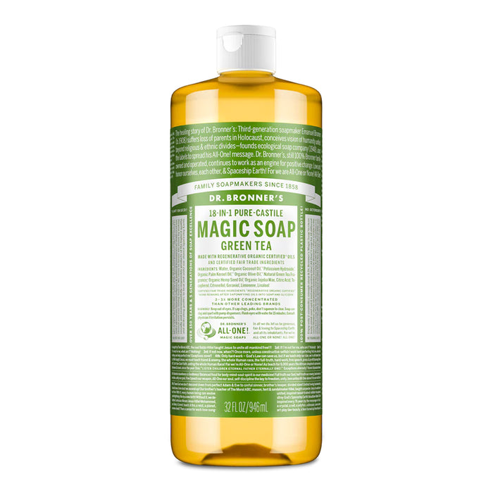 Dr. Bronner's Pure-Castile Magic Soap Liquid Green Tea 946ml Wicked NRG
