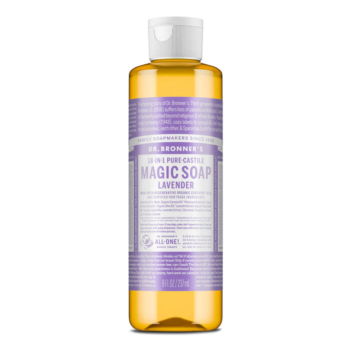 Dr. Bronner's Pure-Castile Magic Soap Liquid Lavender 237ml Wicked NRG