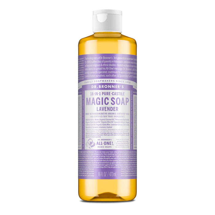 Dr. Bronner's Pure-Castile Magic Soap Liquid Lavender 473ml Wicked NRG