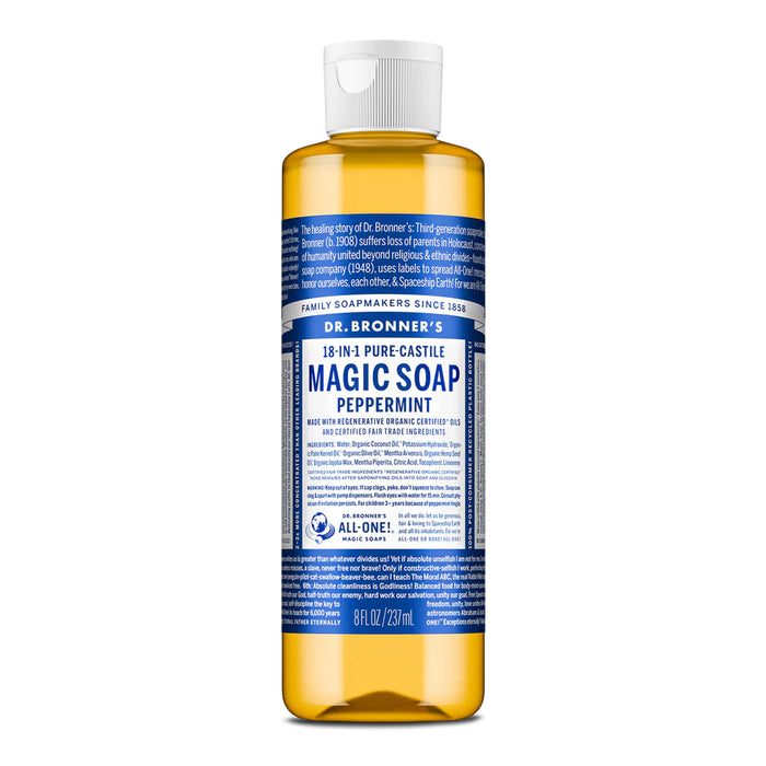 Dr. Bronner's Pure-Castile Magic Soap Liquid Peppermint 237ml Wicked NRG