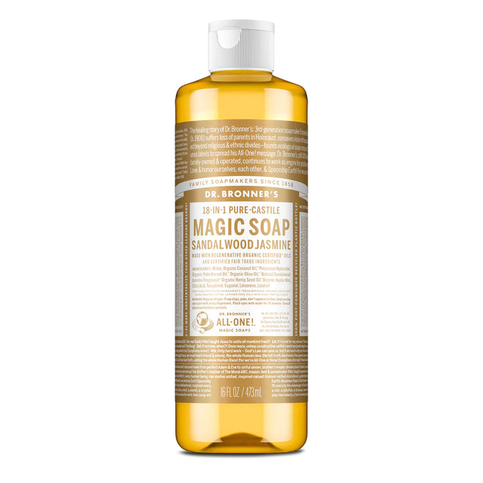 Dr. Bronner's Pure-Castile Magic Soap Liquid Sandalwood Jasmine 473ml Wicked NRG