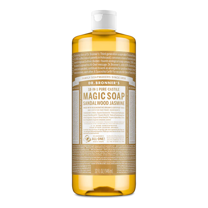 Dr. Bronner's Pure-Castile Magic Soap Liquid Sandalwood Jasmine 946ml Wicked NRG