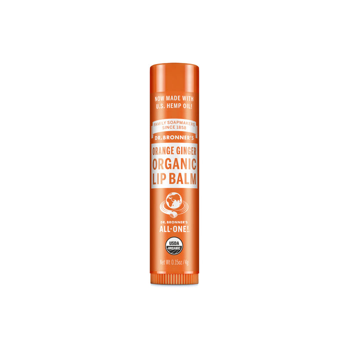 Dr. Bronner's Organic Lip Balm Orange Ginger 4g Wicked NRG