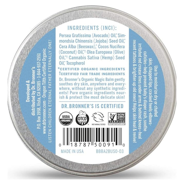Dr Bronner's Organic Magic Balm Unscented Ingredients Wicked NRG