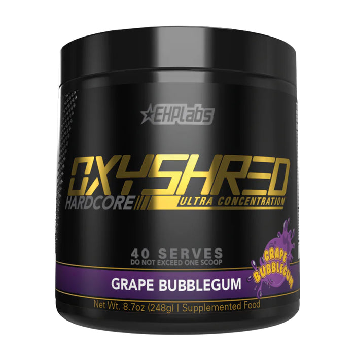 EHP Labs OxyShred Hardcore Grape Bubblegum 248g Wicked NRG