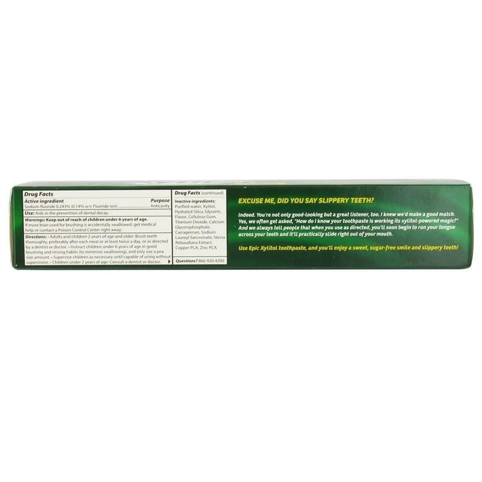 EPIC Epic Xylitol Toothpaste Spearmint with Fluoride 4.9oz, ingredients, Wicked NRG