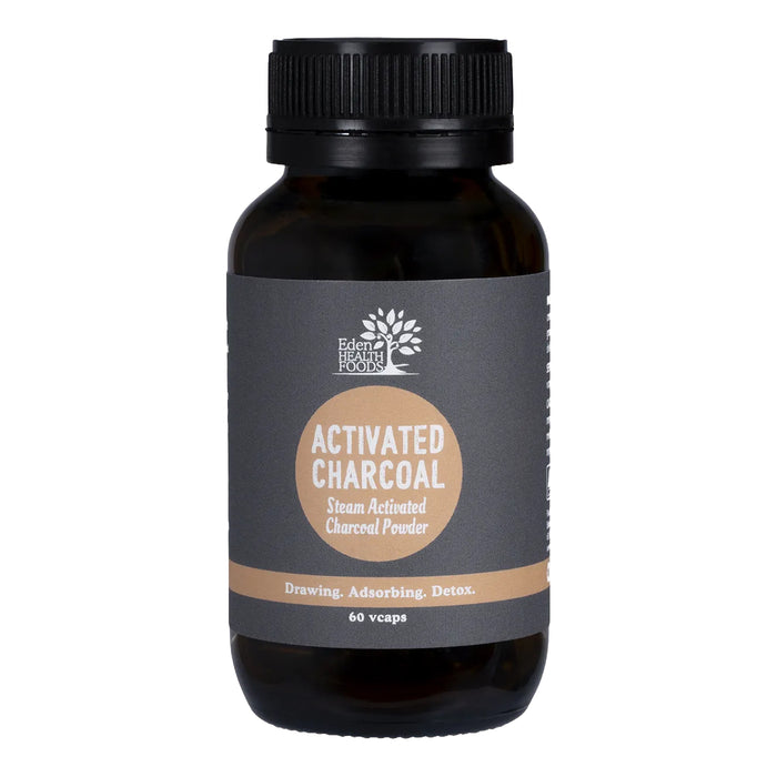 Eden Healthfoods Activated Charcoal Steam Activated Charcoal Powder 60 Capsules Wicked NRG