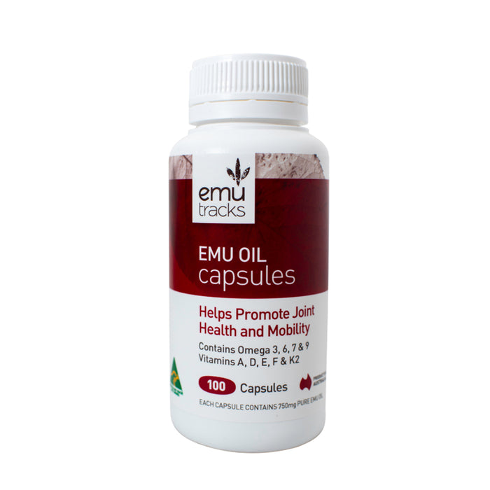 Emu Tracks Emu Oil Capsules 100 Capsules Wicked NRG