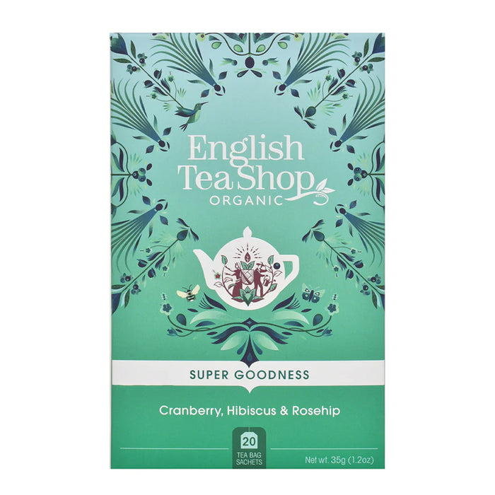 English Tea Shop Organic Cranberry, Hibiscus & Rosehip - 20 Tea Sachets Wicked NRG