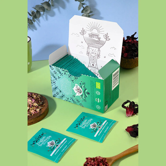 English Tea Shop Organic Cranberry, Hibiscus & Rosehip - 20 Tea Sachets a Wicked NRG