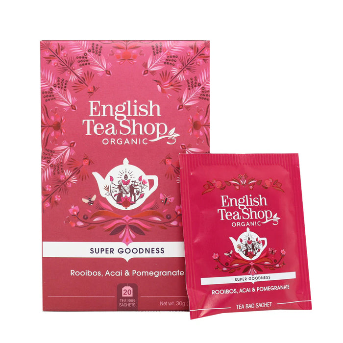 English Tea Shop Organic Rooibos, Acai & Pomegranate - 20 Tea Sachets, a Wicked NRG