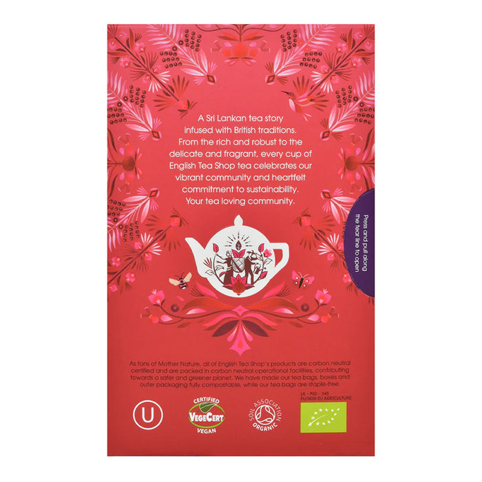 English Tea Shop Organic Rooibos, Acai & Pomegranate - 20 Tea Sachets, Ingredients Wicked NRG