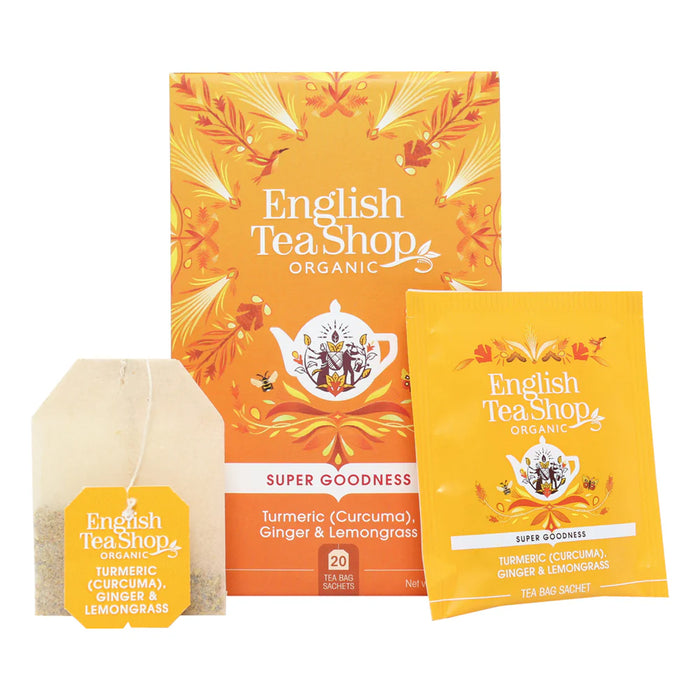 English Tea Shop Organic Turmeric, Ginger & Lemongrass - 20 Tea Sachets Wicked NRG