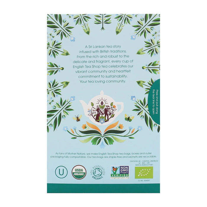 English Tea Shop Pure White Organic Tea 20 Tea Bags Ingredients Wicked NRG