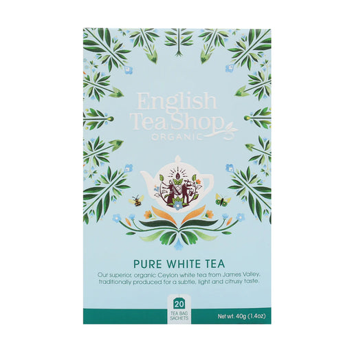 English Tea Shop Pure White Organic Tea 20 Tea Bags Wicked NRG