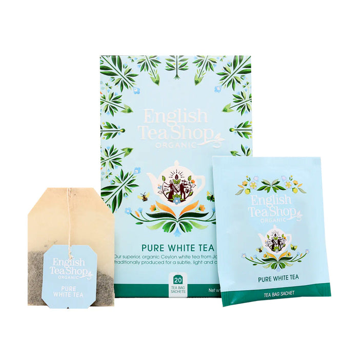 English Tea Shop Pure White Organic Tea 20 Tea Bags a Wicked NRG