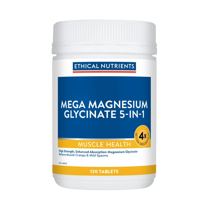 Ethical Nutrients Mega Magnesium Glycinate 5-in-1 120 Tablets Wicked NRG 