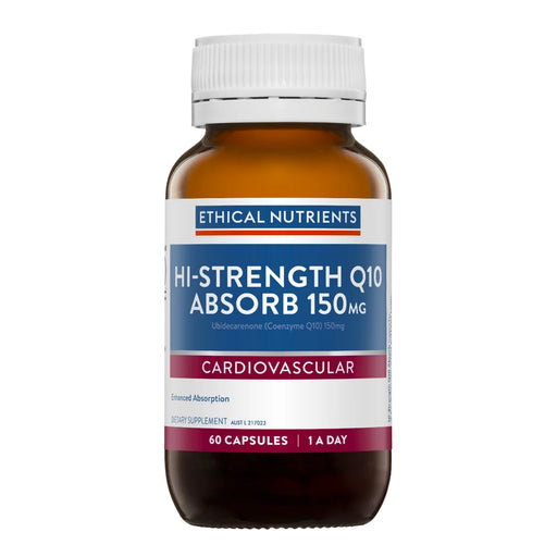 Ethical Nutrients Hi-Strength CoQ10 Absorb 150mg 60 Caps, Packaging,Wicked NRG