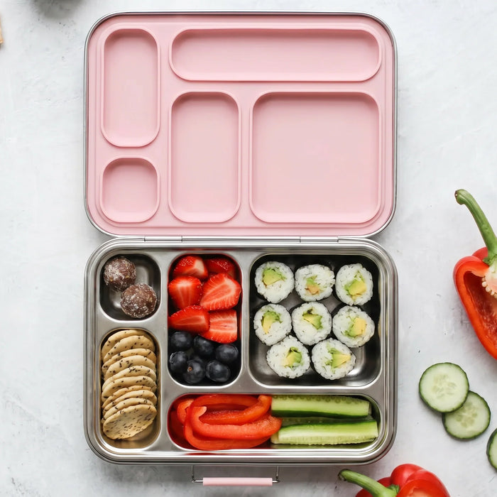 Ever Eco 5 Compartment Stainless Steel Bento Box - Sorbet Wicked NRG