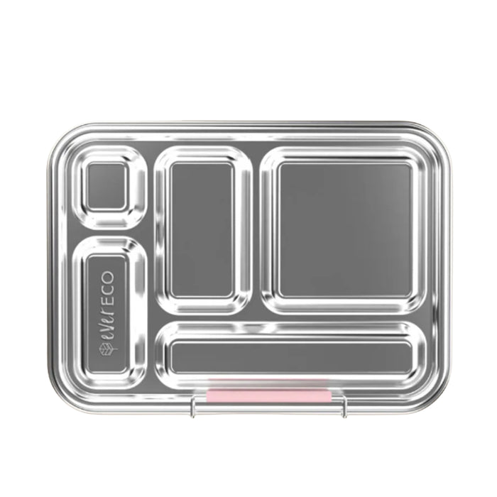 Ever Eco 5 Compartment Stainless Steel Bento Box - Sorbet b Wicked NRG
