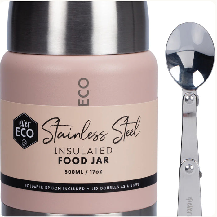 Ever Eco Insulated Food Jar 500ml Rose b Wicked Energy