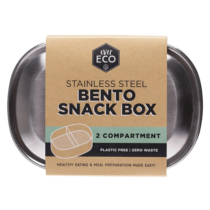 Ever Eco Stainless Steel Bento Snack Box 2 Compartments 580ml Wicked NRG