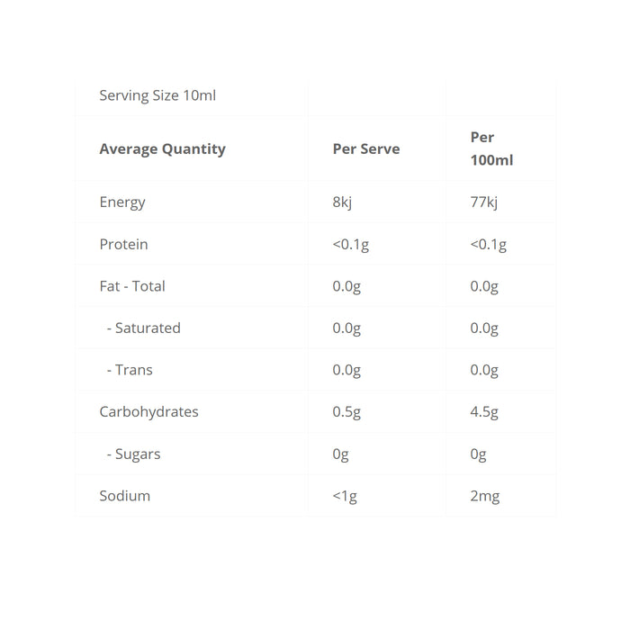 Every Bit Organic RAW Pomegranate Vinegar with The Mother 500ml Nutritional Panel Wicked NRG