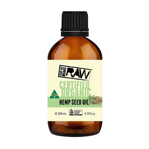 Every Bit Organic RAW Organic Hemp Seed Oil Bottle Front