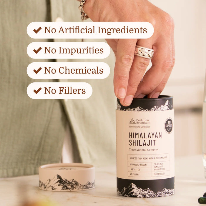Evolution Botanicals Himalayan Shilajit 120 Capsules a Wicked NRG