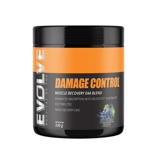 Evolve Nutrition, Evolve Damage Control + Electrolytes, Bubblegum Grape, 330g, 30 Serves, Wicked NRG