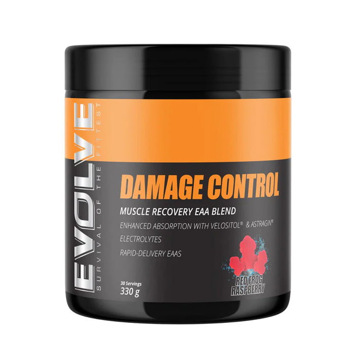 Evolve Nutrition, Evolve Damage Control + Electrolytes, Red Frog, 330g, 30 Serves, Wicked NRG
