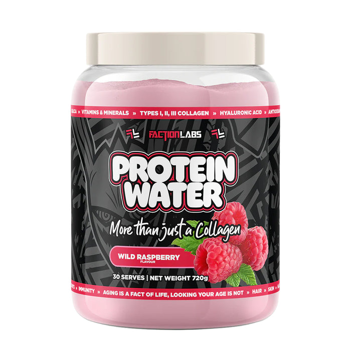 Faction Labs Protein Water Wild Raspberry 30 Serves 720g Wicked NRG
