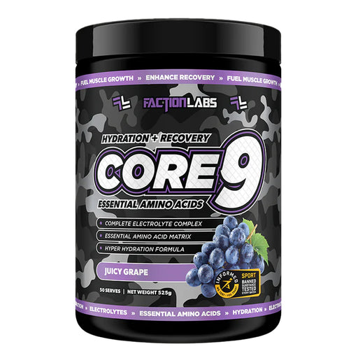 Faction Labs Core 9 EAA Juicy Grape 525g 50 Serves Wicked NRG