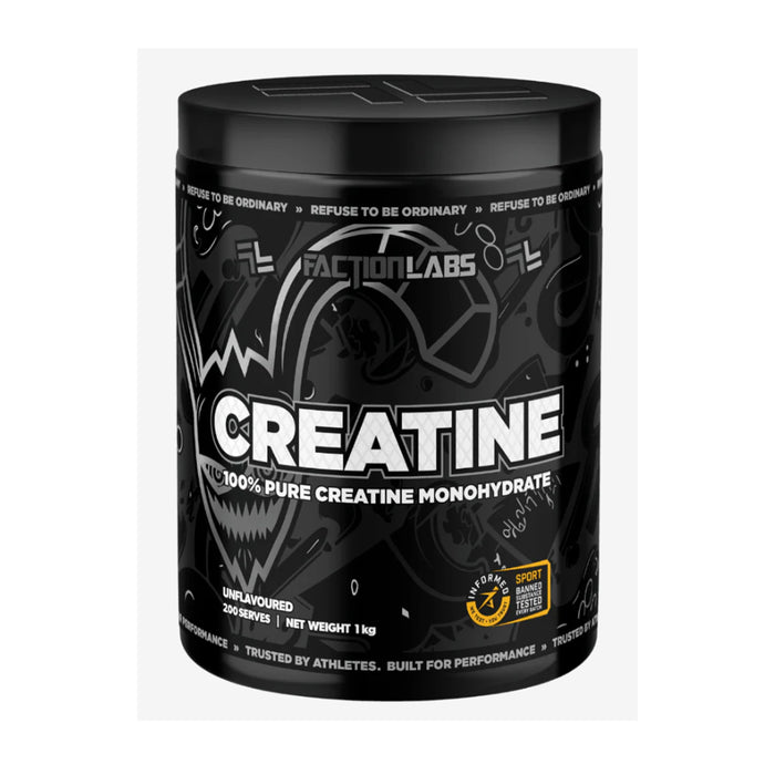 Faction Labs FL Creatine Monohydrate 1kg 200 Serves Wicked NRG